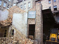 Abriss der Hofbebauung (Dezember 2006)